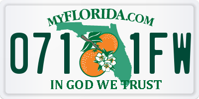 FL license plate 0711FW