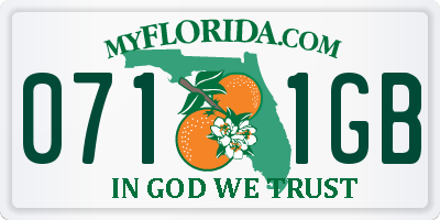 FL license plate 0711GB
