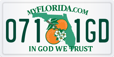 FL license plate 0711GD