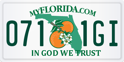 FL license plate 0711GI