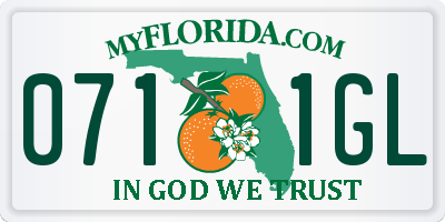 FL license plate 0711GL