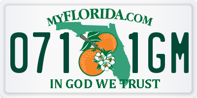 FL license plate 0711GM