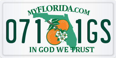 FL license plate 0711GS