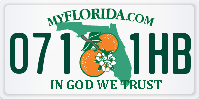 FL license plate 0711HB