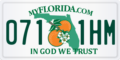 FL license plate 0711HM