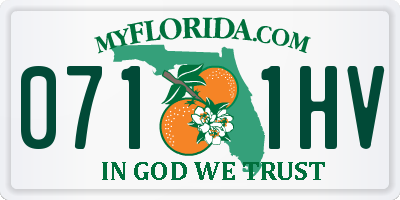FL license plate 0711HV