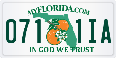 FL license plate 0711IA