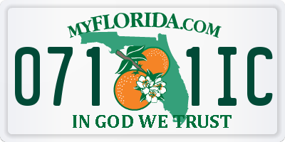 FL license plate 0711IC