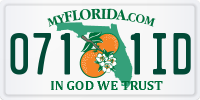 FL license plate 0711ID