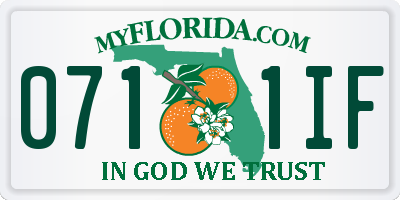 FL license plate 0711IF