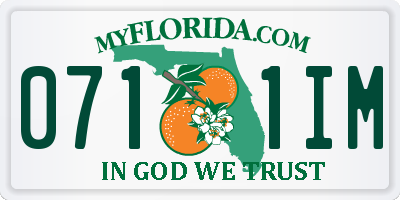 FL license plate 0711IM