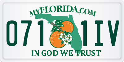 FL license plate 0711IV