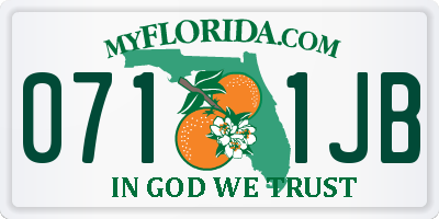FL license plate 0711JB