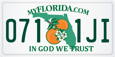 FL license plate 0711JI