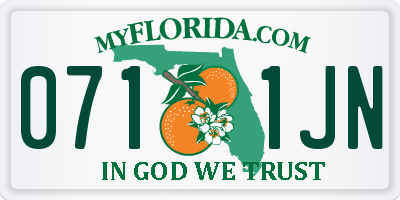 FL license plate 0711JN