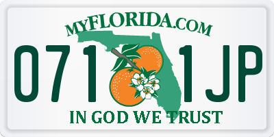 FL license plate 0711JP