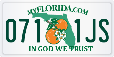 FL license plate 0711JS