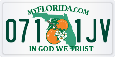 FL license plate 0711JV