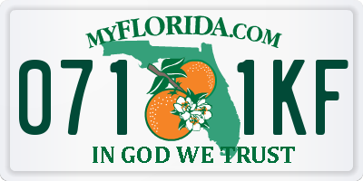 FL license plate 0711KF