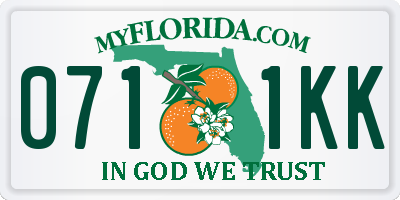 FL license plate 0711KK