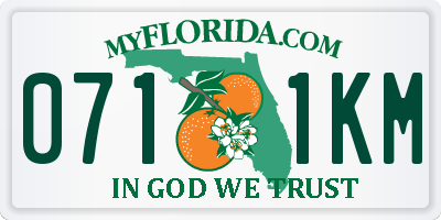 FL license plate 0711KM
