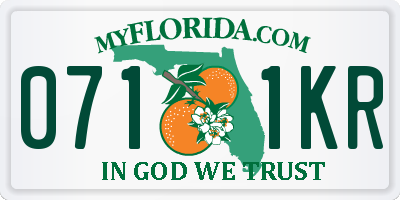 FL license plate 0711KR