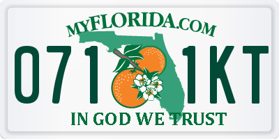 FL license plate 0711KT