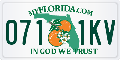 FL license plate 0711KV