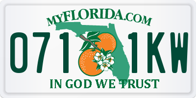 FL license plate 0711KW