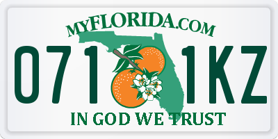 FL license plate 0711KZ