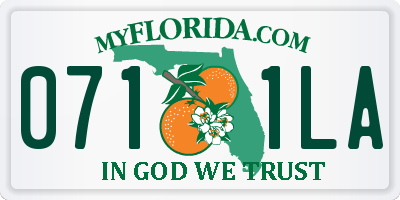 FL license plate 0711LA