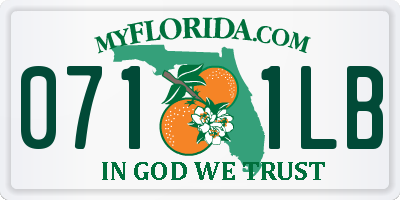 FL license plate 0711LB