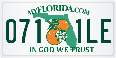FL license plate 0711LE