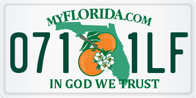FL license plate 0711LF