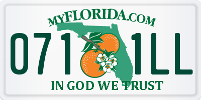 FL license plate 0711LL