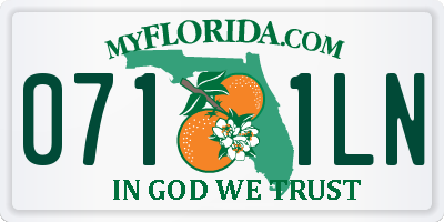 FL license plate 0711LN