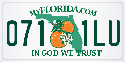 FL license plate 0711LU