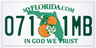 FL license plate 0711MB