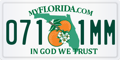 FL license plate 0711MM