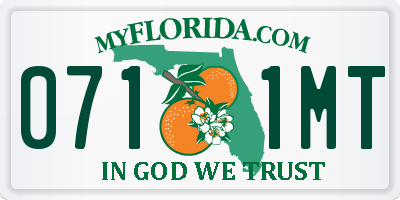 FL license plate 0711MT