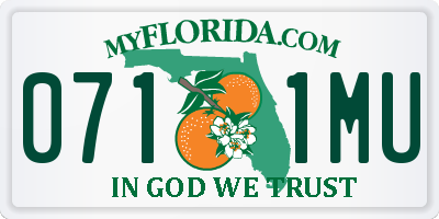 FL license plate 0711MU