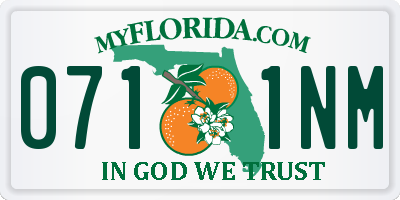 FL license plate 0711NM