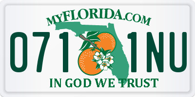 FL license plate 0711NU