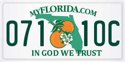 FL license plate 0711OC
