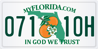 FL license plate 0711OH