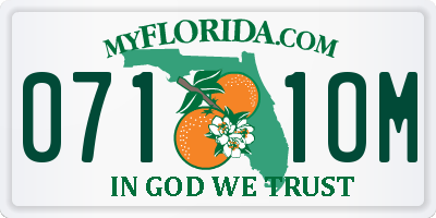 FL license plate 0711OM