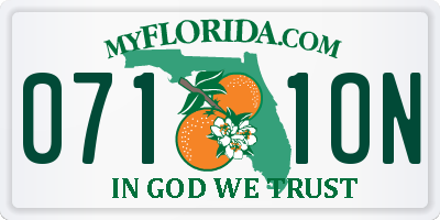 FL license plate 0711ON