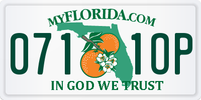 FL license plate 0711OP