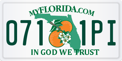 FL license plate 0711PI