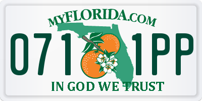 FL license plate 0711PP